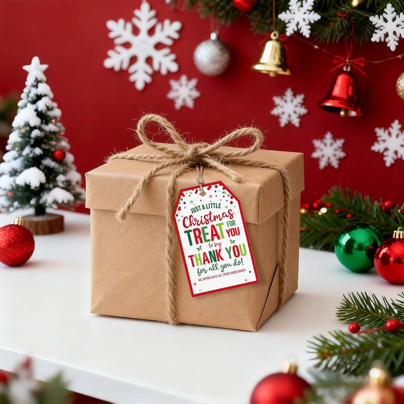 Alynta Christmas Gift Tags - 50Pcs Holiday Gift Tags with String Christmas Thank You Tag Xmas Tag for Christmas Presents Gift Wrapping Xmas Decorations - Image 4